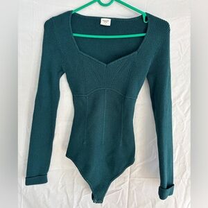 Abercrombie & Fitch Deep Teal Knit Bodysuit